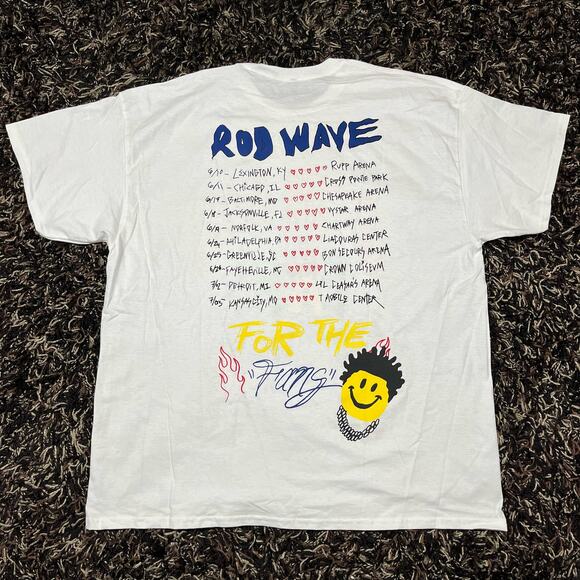 Rod Wave Soul Fly For The Fans White Tee T Shirt Mens Sz 2XL New - Picture 3 of 5